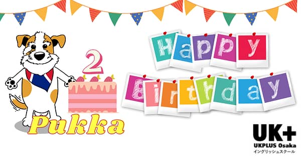 Pukka birthday キャラクター　犬　UKPLUS Osaka