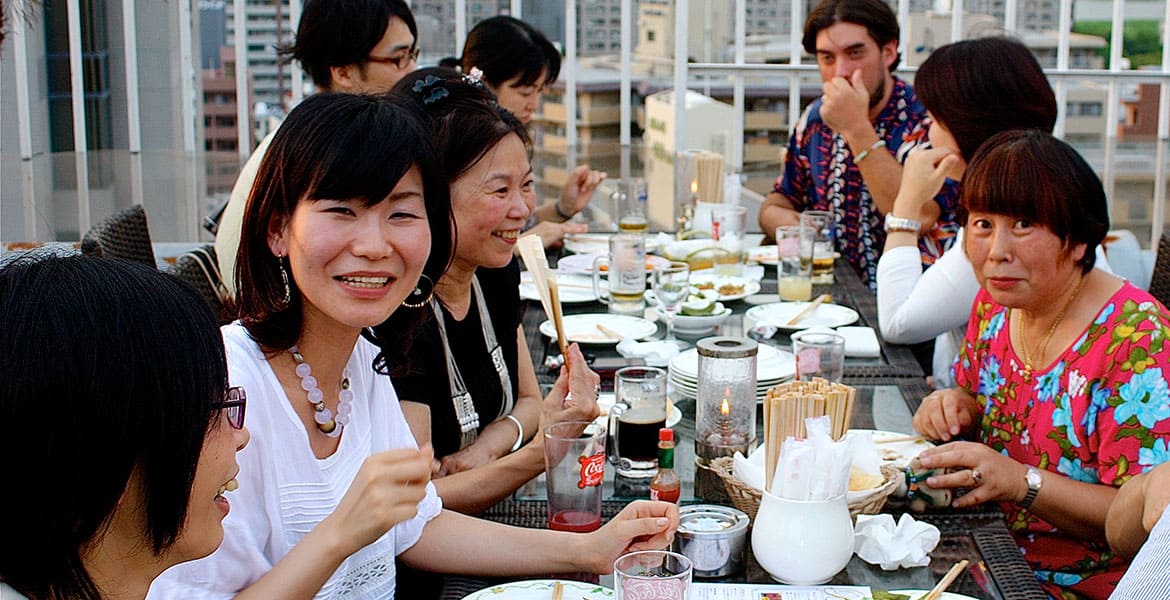 ビアガーデンでも英会話の練習は出来ちゃいます。